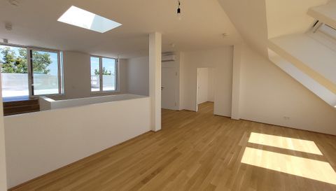 Wohnzimmer im Dachgeschoß — Zinshaussanierung / Dachgeschoßzubau, 1190 Wien